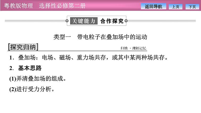 2023-2024学年粤教版（2019）选择性必修第二册 第一章 习题课二 带电粒子在复合场中的运动 课件03