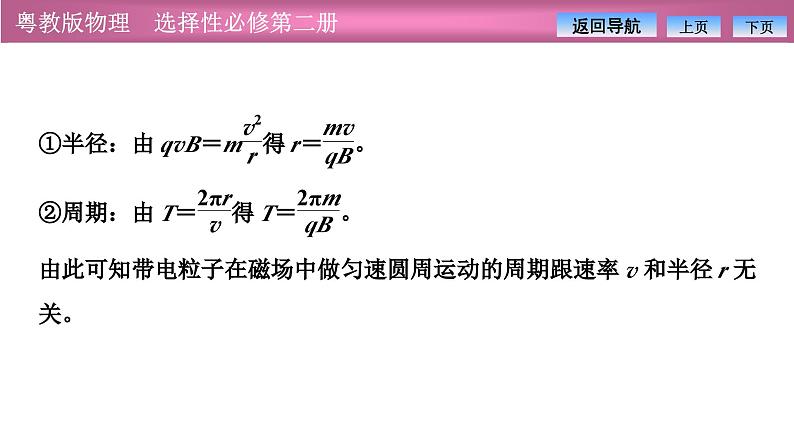 2023-2024学年粤教版（2019）选择性必修第二册 第一章 习题课一 带电粒子在匀强磁场中的运动 课件05