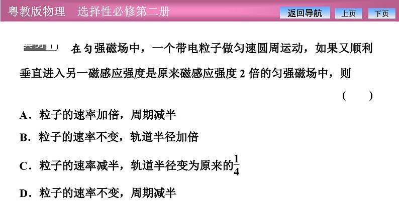 2023-2024学年粤教版（2019）选择性必修第二册 第一章 习题课一 带电粒子在匀强磁场中的运动 课件06