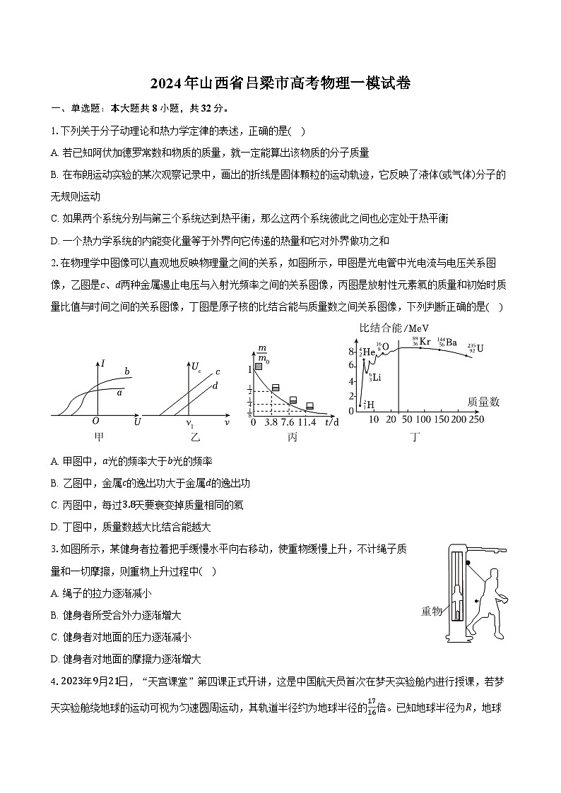 2024年山西省吕梁市高考物理一模试卷-普通用卷01
