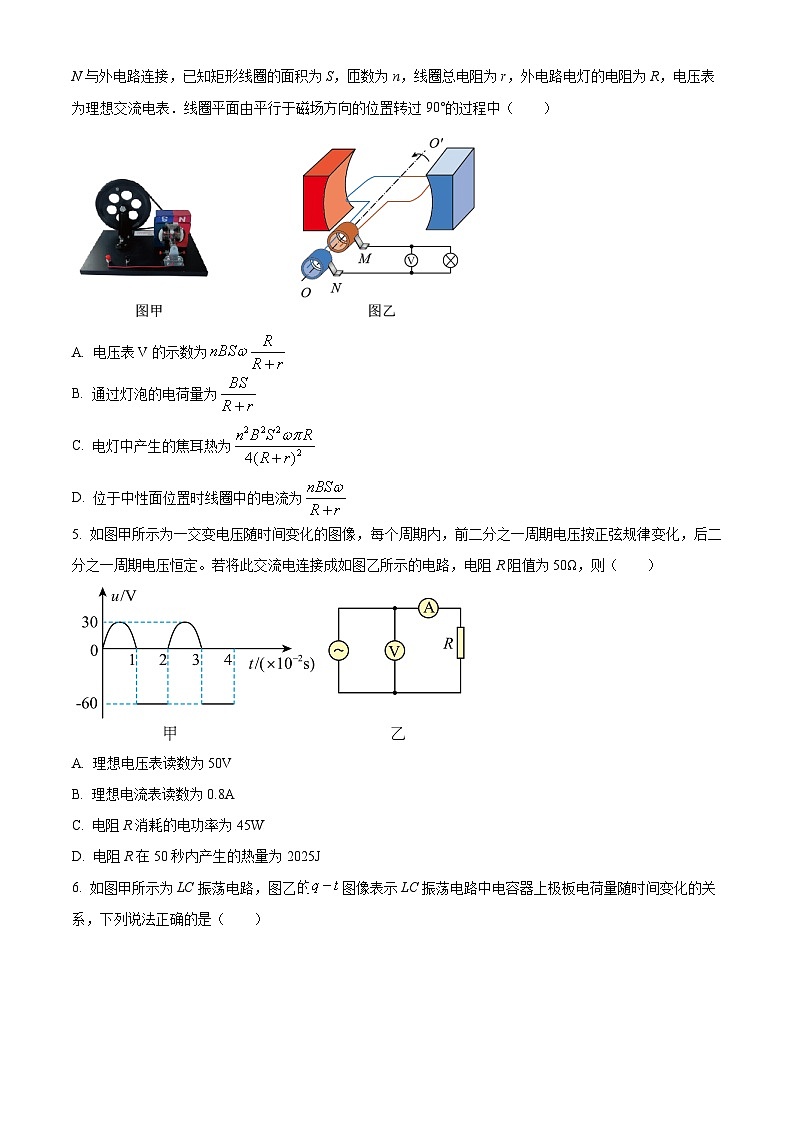 山东省东营市利津县高级中学2023-2024学年高二下学期3月月考物理试题（原卷版+解析版）02