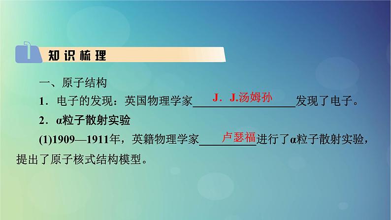 2025高考物理一轮总复习第16章原子结构和波粒二象性原子核第40讲原子结构与原子核课件03