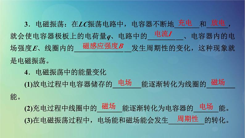 2025高考物理一轮总复习第13章交变电流电磁振荡和电磁波传感器第33讲电磁振荡与电磁波课件04