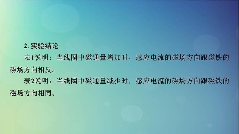 2025高考物理一轮总复习第12章电磁感应实验14探究影响感应电流方向的因素课件08