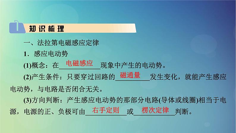 2025高考物理一轮总复习第12章电磁感应第30讲法拉第电磁感应定律自感和涡流课件第3页