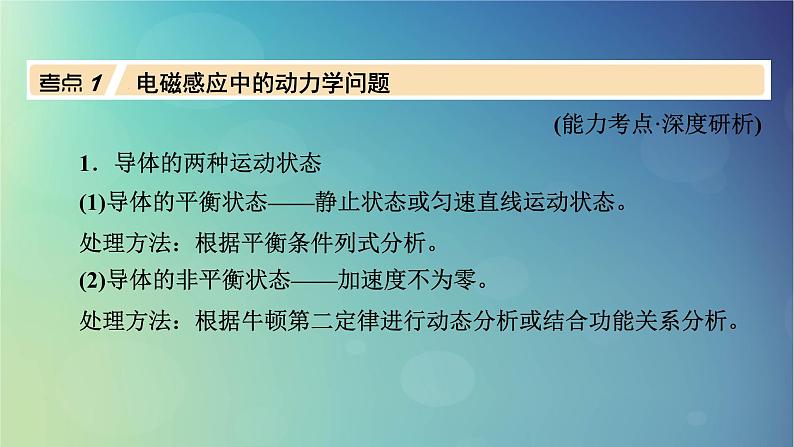 2025高考物理一轮总复习第12章电磁感应专题强化18电磁感应中的动力学和能量问题课件03