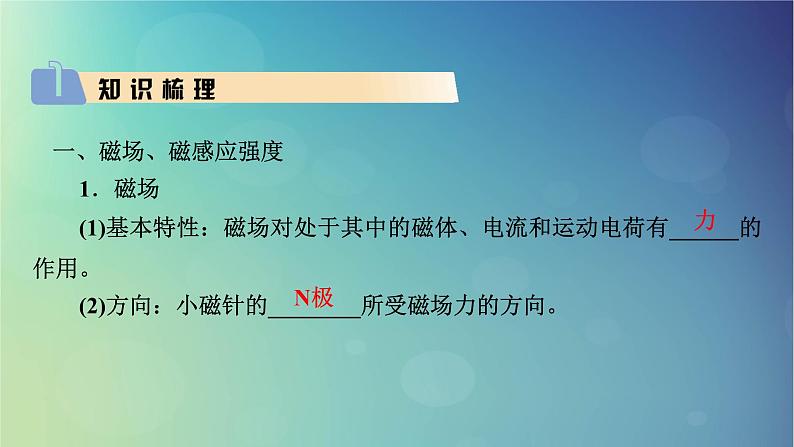 2025高考物理一轮总复习第11章磁场第27讲磁场的描述与磁吃电流的作用课件03