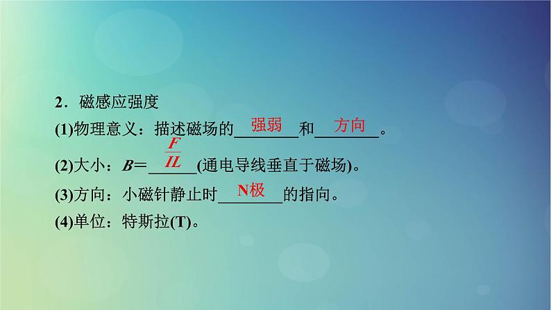 2025高考物理一轮总复习第11章磁场第27讲磁场的描述与磁吃电流的作用课件04