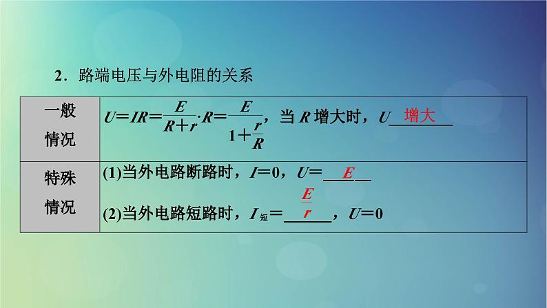 2025高考物理一轮总复习第10章恒定电流第26讲闭合电路的欧姆定律及其应用课件06