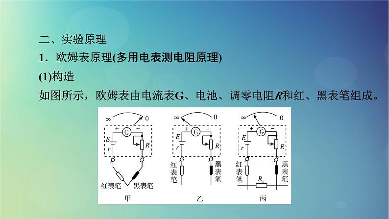 2025高考物理一轮总复习第10章恒定电流实验13练习使用多用电表课件第4页