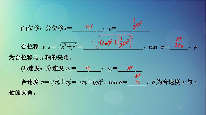 2025高考物理一轮总复习第4章抛体运动与圆周运动第12讲抛体运动课件05