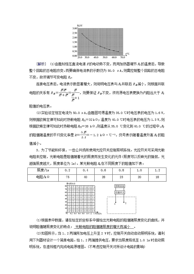 2025高考物理一轮总复习第13章交变电流电磁振荡和电磁波传感器实验16利用传感器制作简单的自动控制装置提能训练第2页