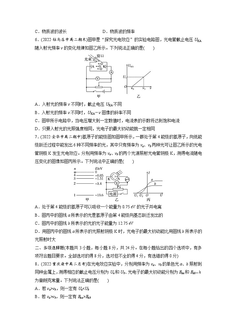 第六章 波粒二象性　章末检测试卷02