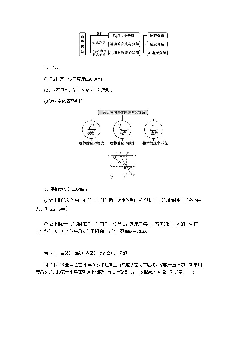 2024届高考物理二轮复习第3讲力与曲线运动学案02