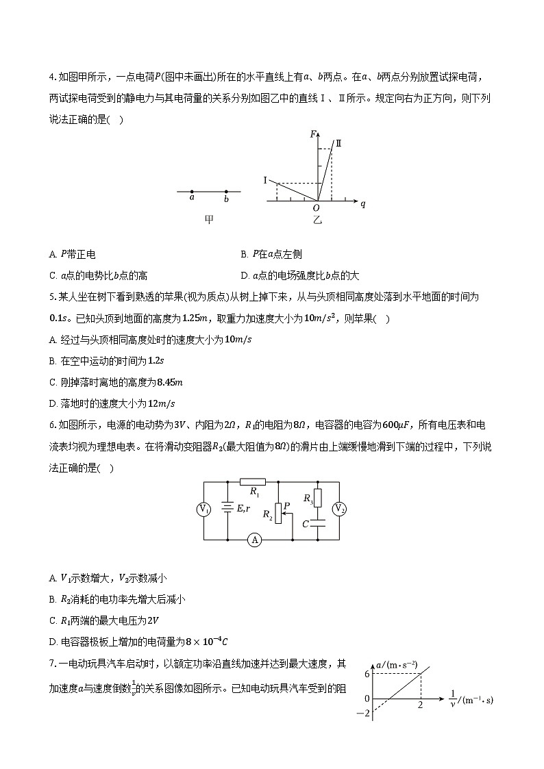 2024年辽宁省辽阳市高考物理一模试卷（含解析）02