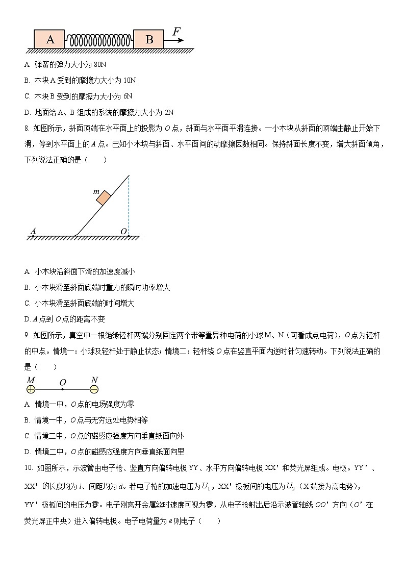 2024年北京市丰台区高三下学期综合练习(高考一模)物理试卷含详解第3页