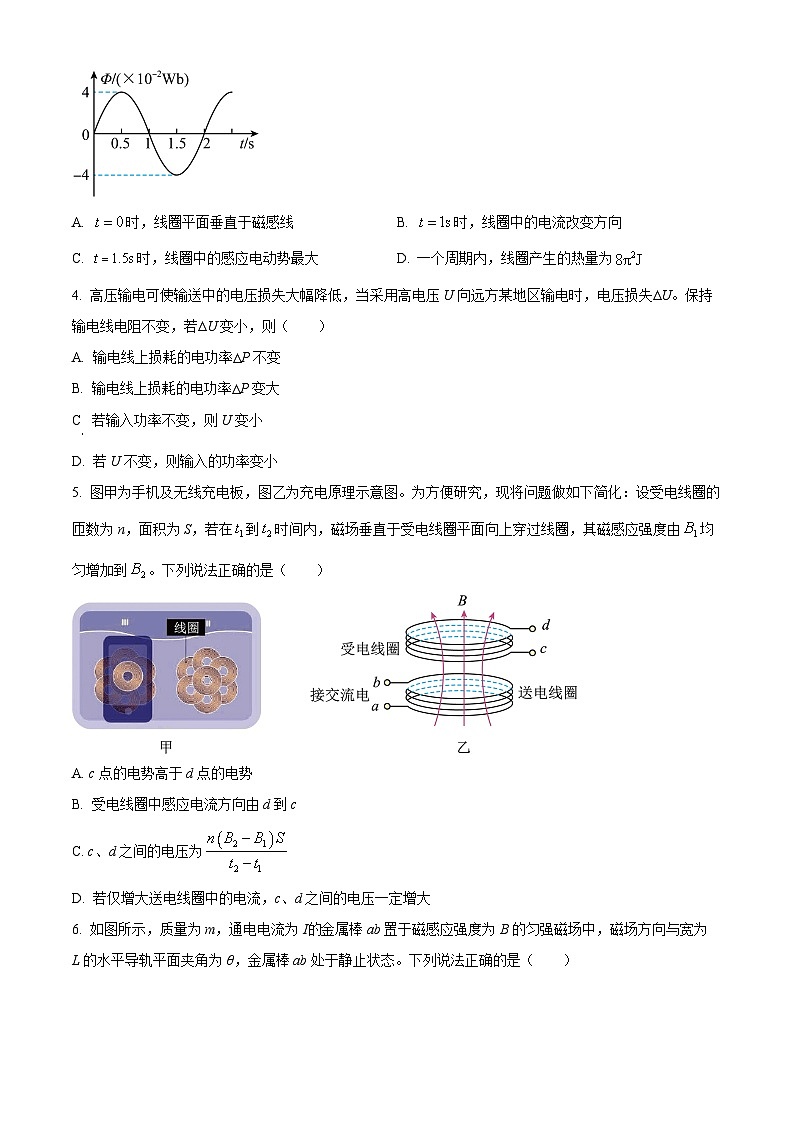 山东省2023-2024学年高二下学期3月月考物理试题（B卷）（原卷版+解析版）02