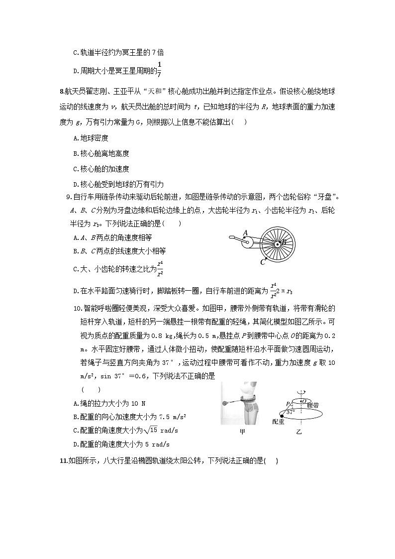 海南省琼海市嘉积中学2023-2024学年高一下学期4月月考物理试题+B卷第3页