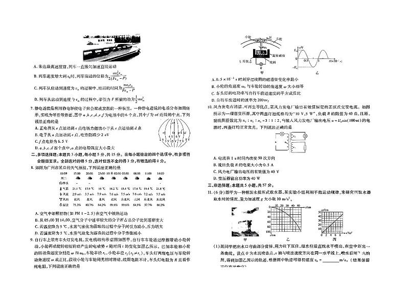 贵州省遵义市第四中学2023-2024学年高三下学期一模物理试题第2页