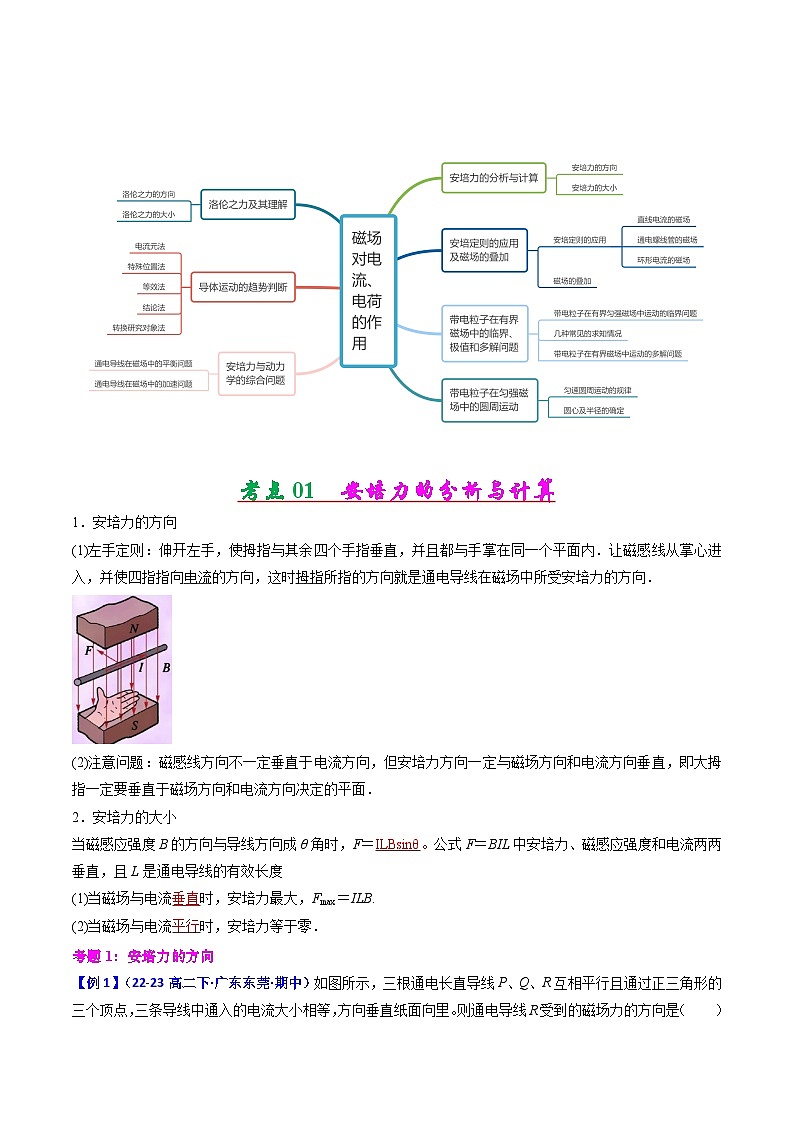 【期中复习】2023-2024学年人教版高二物理下册专题训练-专题03  磁场对电流、电荷的作用.zip02