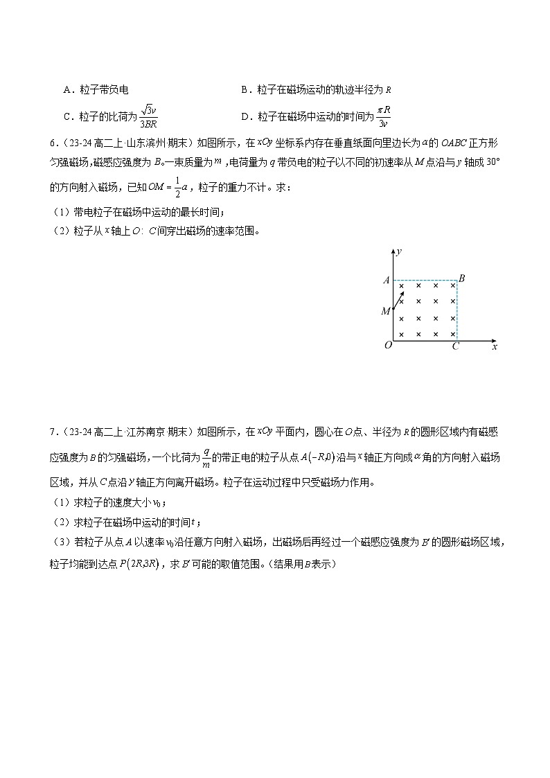 【期中模拟】2023-2024学年人教版高二物理下册预测卷04  带电粒子在磁场中的圆周运动.zip03