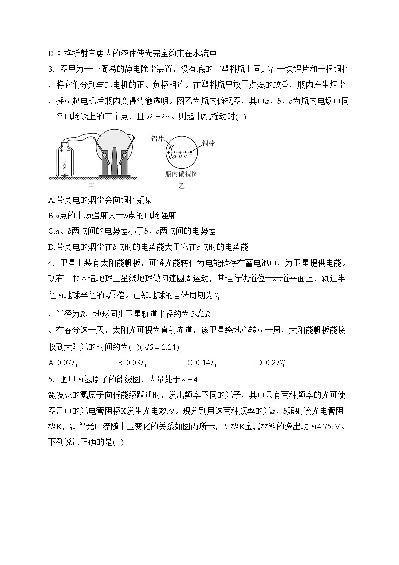 河南省2024届高三下学期适应性测试理综试卷-物理部分(含答案)第2页