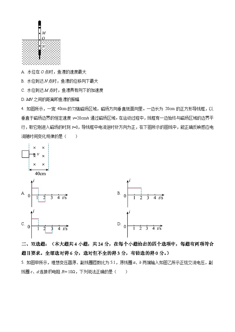 福建省泉州市泉港区第二中学2023-2024学年高二下学期3月月考物理试题（原卷版）第2页