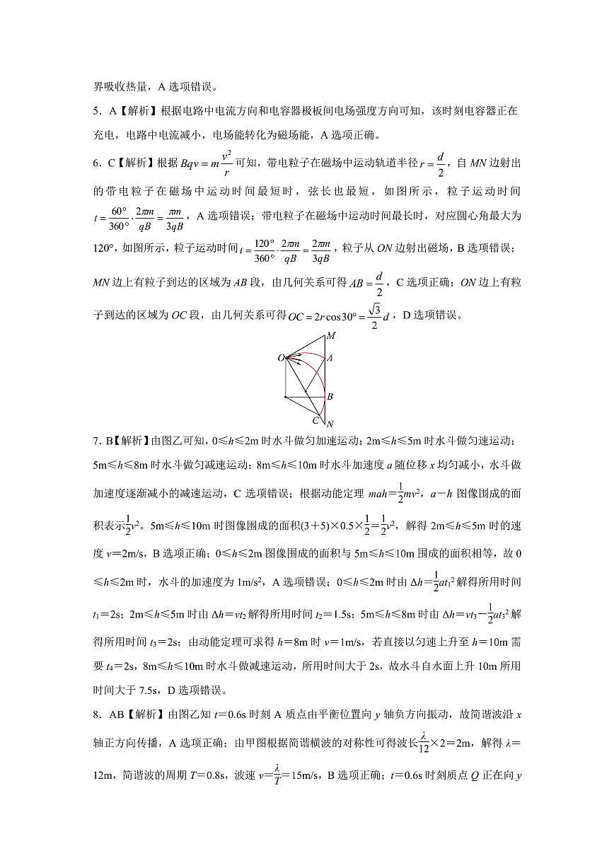 4月物理参考答案及评分标准0401第2页