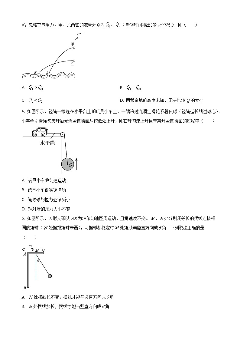 海南省农垦中学2023-2024学年高一下学期第一次月考物理试题（B卷）（B卷+B卷）02