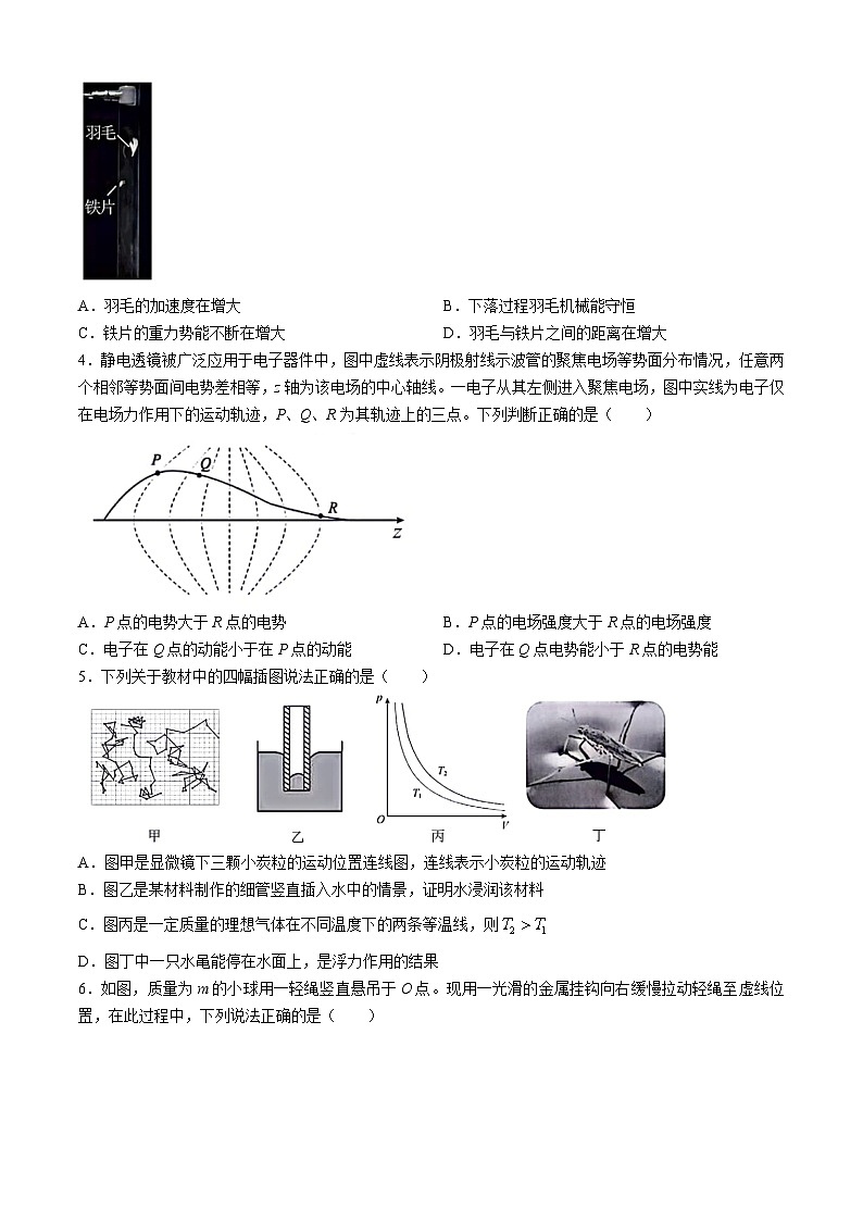 浙江省宁波市2024届高三下学期二模物理试卷（Word版附答案）第2页