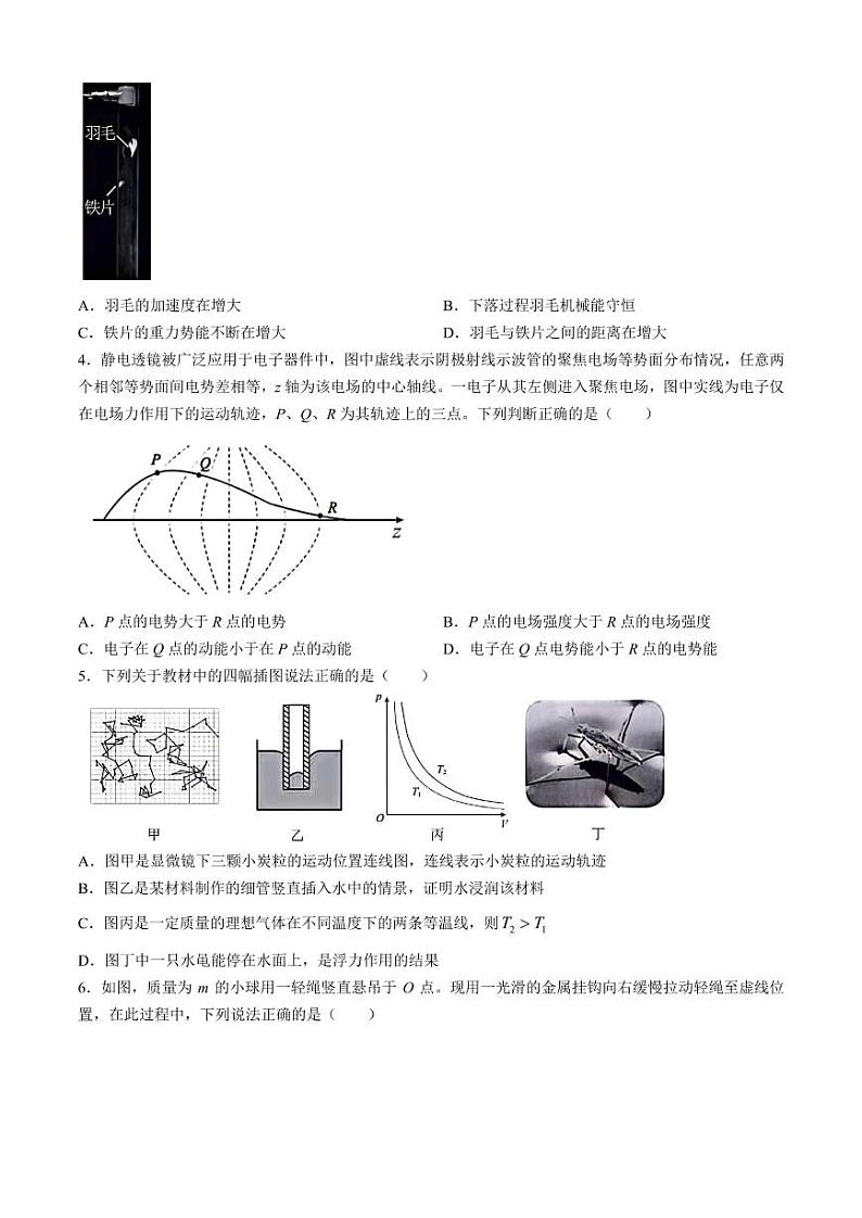 2024届浙江宁波高三二模物理试题+答案第2页