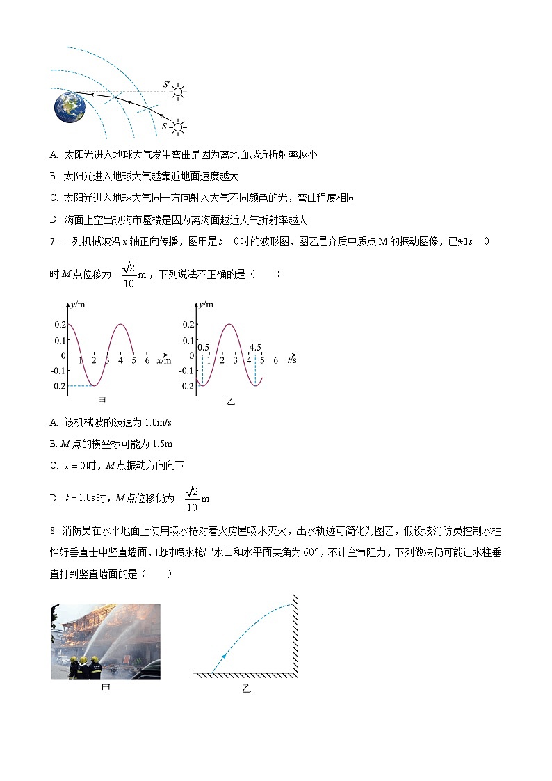 浙江省杭州市二中钱江校区2023-2024学年高二下学期3月月考物理试题（原卷版+解析版）03