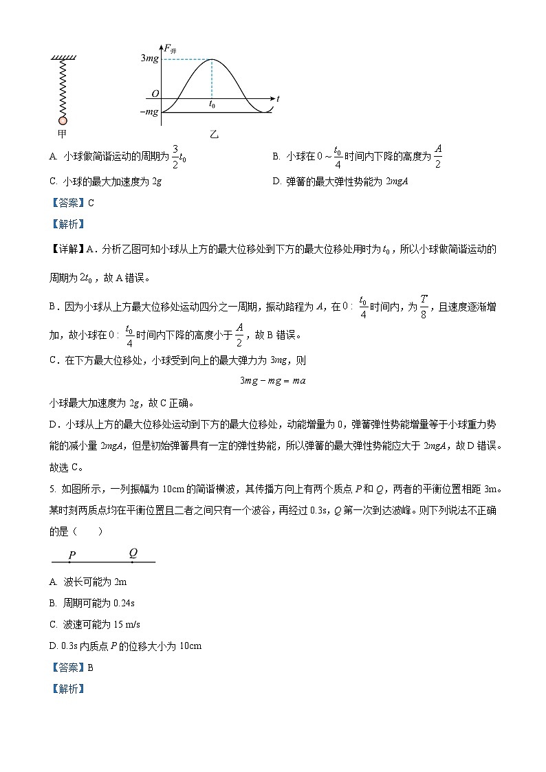 浙江省宁波市镇海中学2023-2024学年高二下学期期中考试物理试题（Word版附解析）03