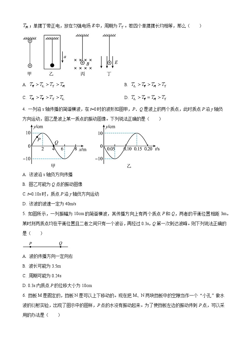 安徽省淮南市第二中学2023-2024学年高二下学期第一次月考物理试卷（Word版附解析）02