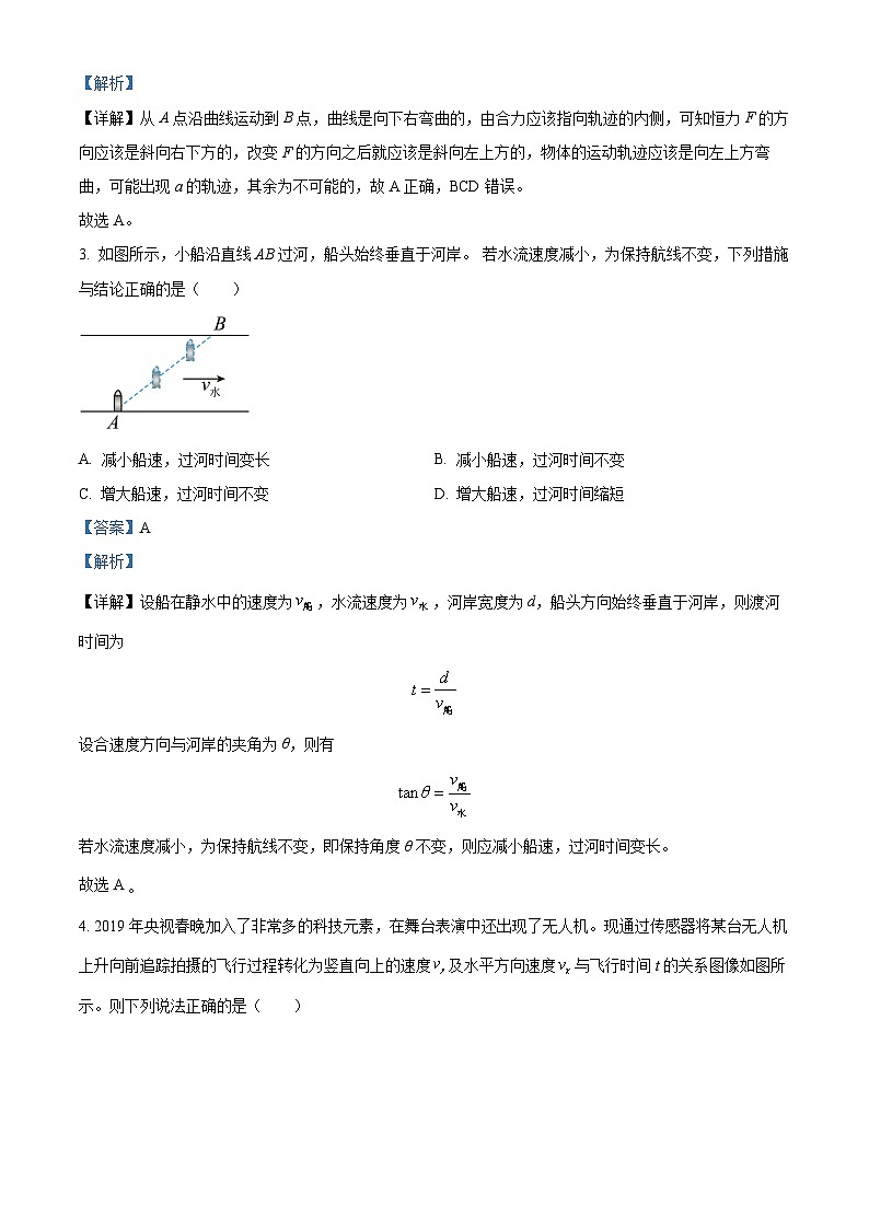 安徽省宿州市第二中学雪枫校区2023-2024学年高一下学期第一次月考物理试卷（Word版附解析）02