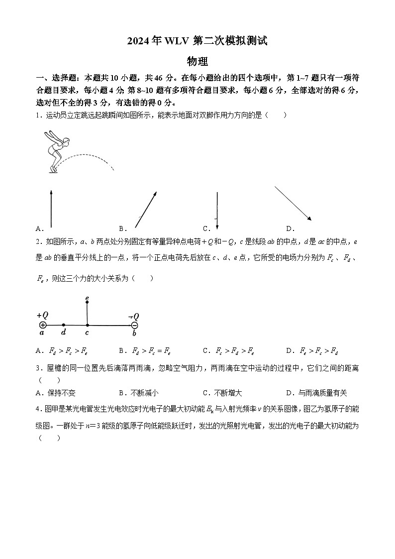 2024南昌高三下学期二模考试物理试题第1页