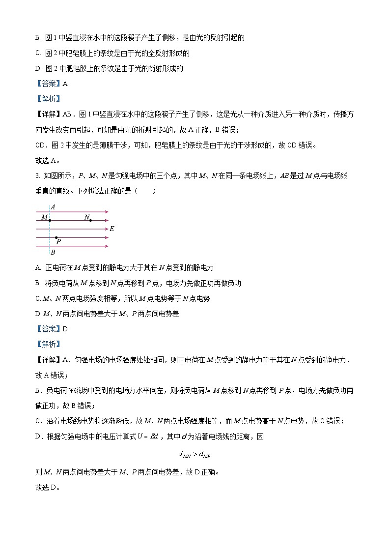 2024届北京市朝阳区高三下学期质量检测一模物理试题（解析版）第2页