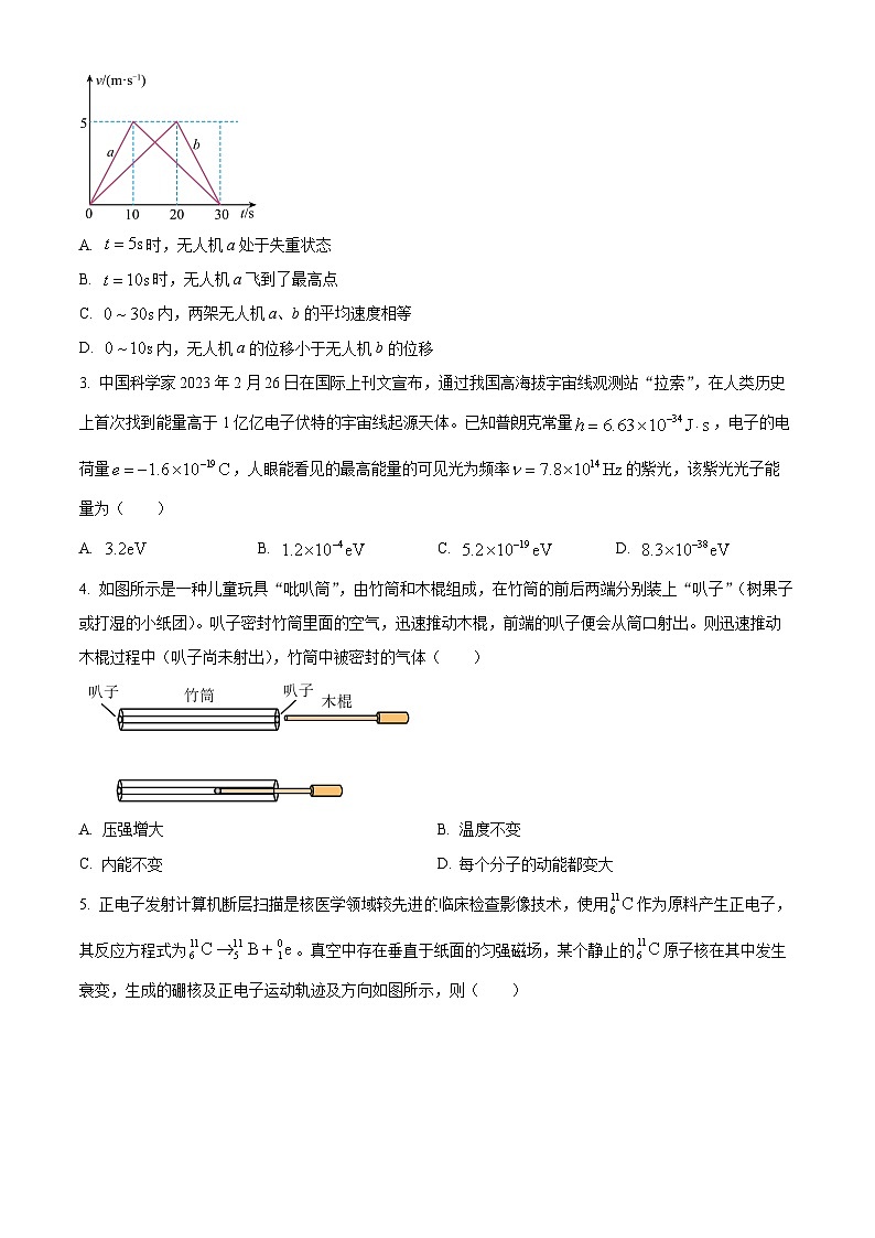 2024届广东省佛山市高三下学期二模物理试卷（原卷版+解析版）02