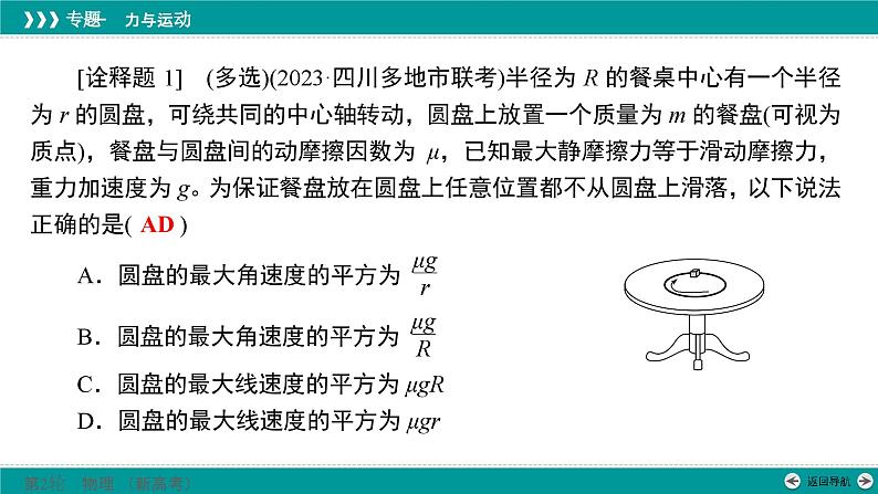 高考物理 专题一　第四讲　力与曲线运动——圆周运动模型课件PPT第8页