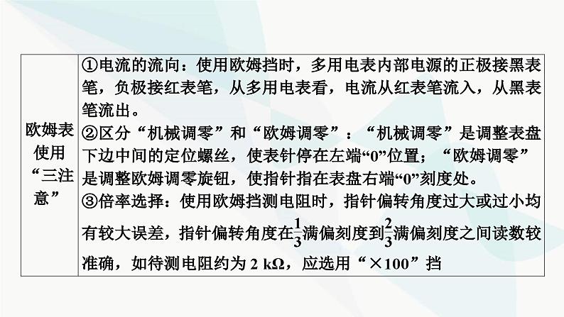 2024版高考物理二轮考前必备知识2实验基础要点课件第8页