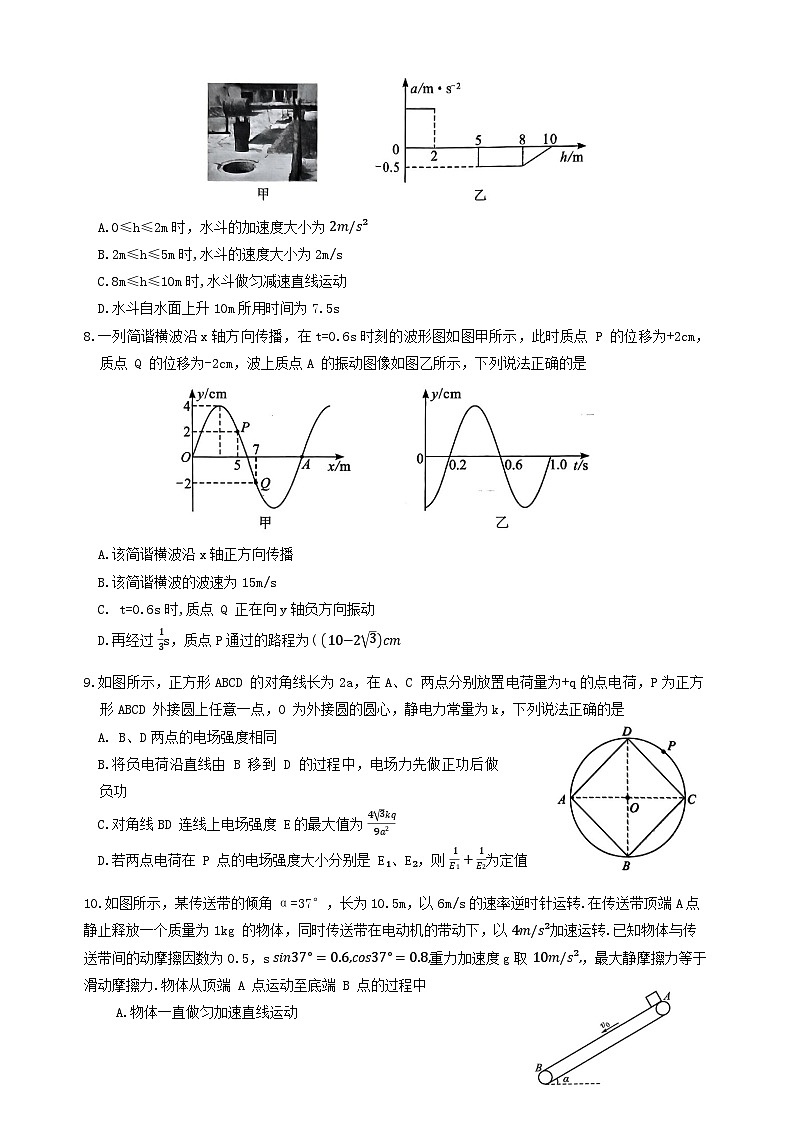 湖北省第九届2024届高三下学期4月调研模拟考试(三模)物理试卷第3页