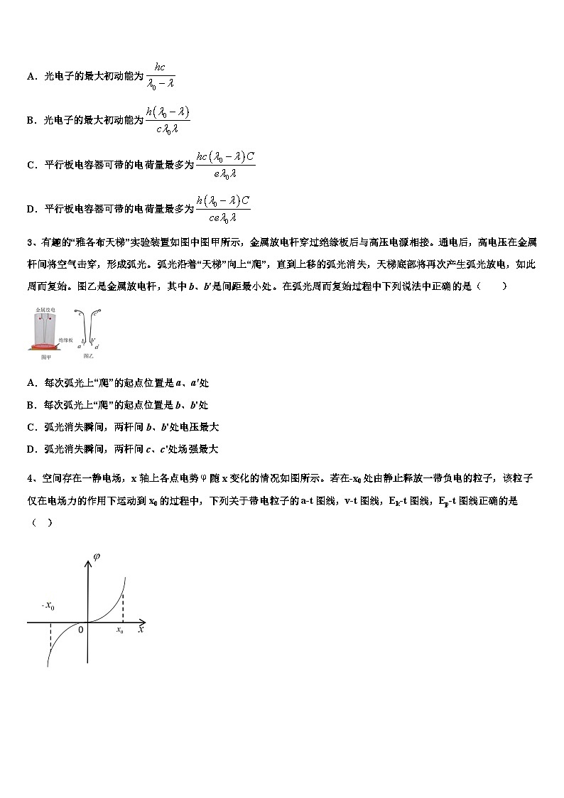 2024届天津市重点中学高三下第一次摸底考试物理试题第2页