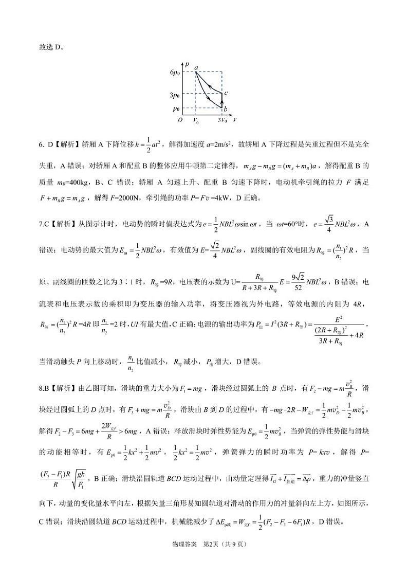 2024届山东济南高三二模物理试题+答案02
