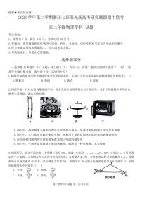 浙江七彩阳光新高考研究联盟2024年高二下学期4月期中联考物理试题