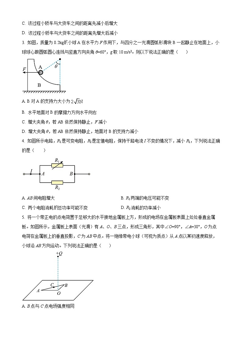 2024届河北省保定市高三下学期一模物理试题（原卷版+解析版）02