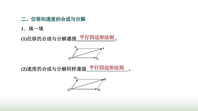 粤教版高中物理必修第二册第一章抛体运动第二节运动的合成与分解课件第4页