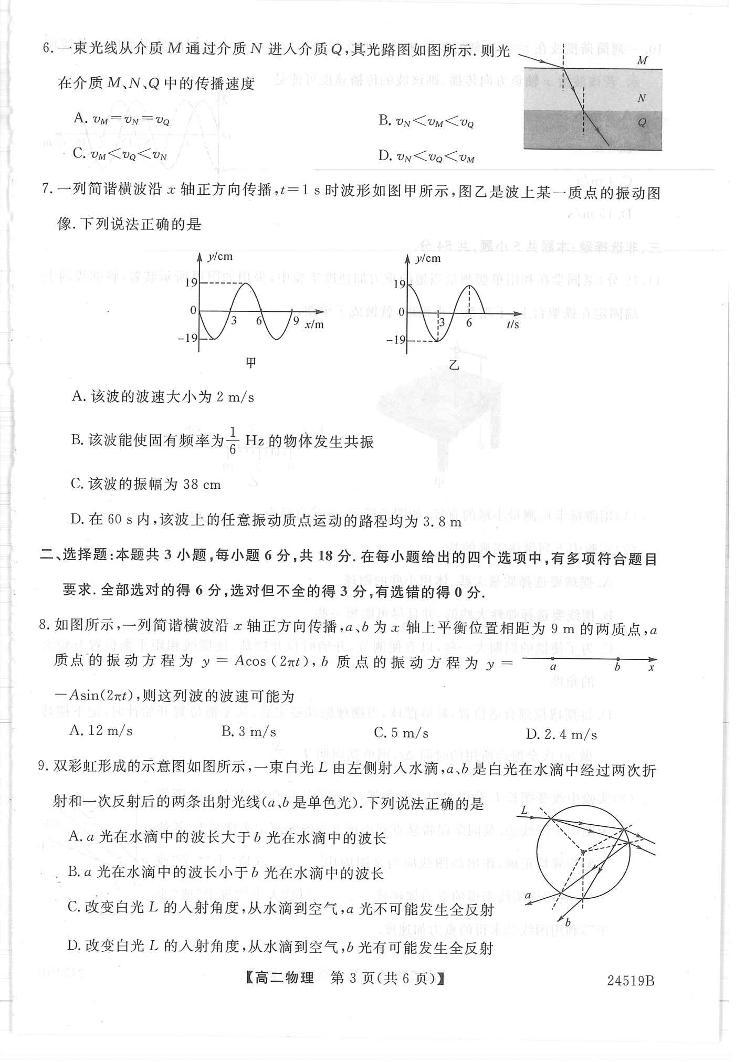 河南省名校联考2023-2024学年高二下学期4月月考物理试题（PDF版附解析）02