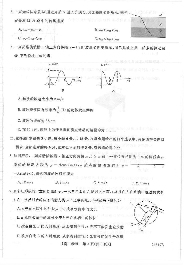 河南省名校联考2023-2024学年高二下学期4月月考物理试题（PDF版附解析）02