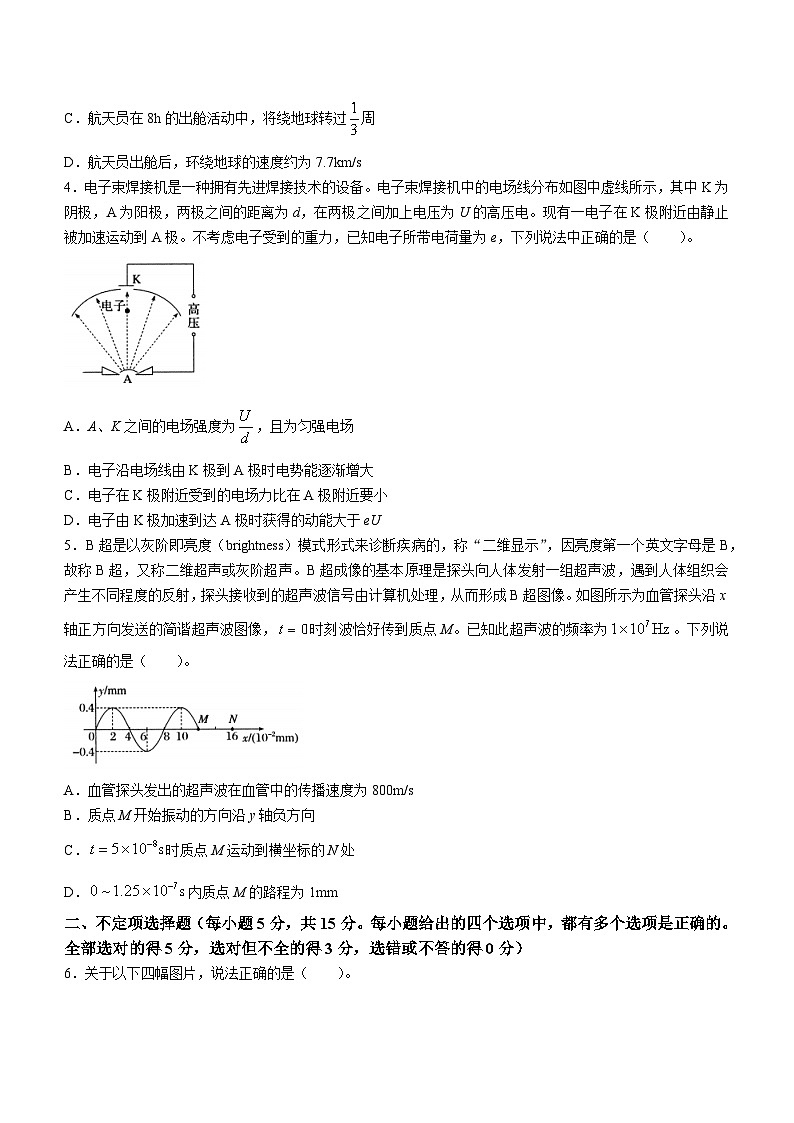 2024天津市九校高三下学期联合模拟考试（一）物理含答案02