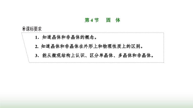 人教版高中物理选择性必修第三册第二章气体、固体和液体第四节固体课件第1页